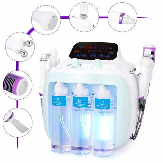 Peneelily Pro Hydro Facial Ultrasonic Bio Skin Scrubber Facial Lifting Beauty Machine Spa