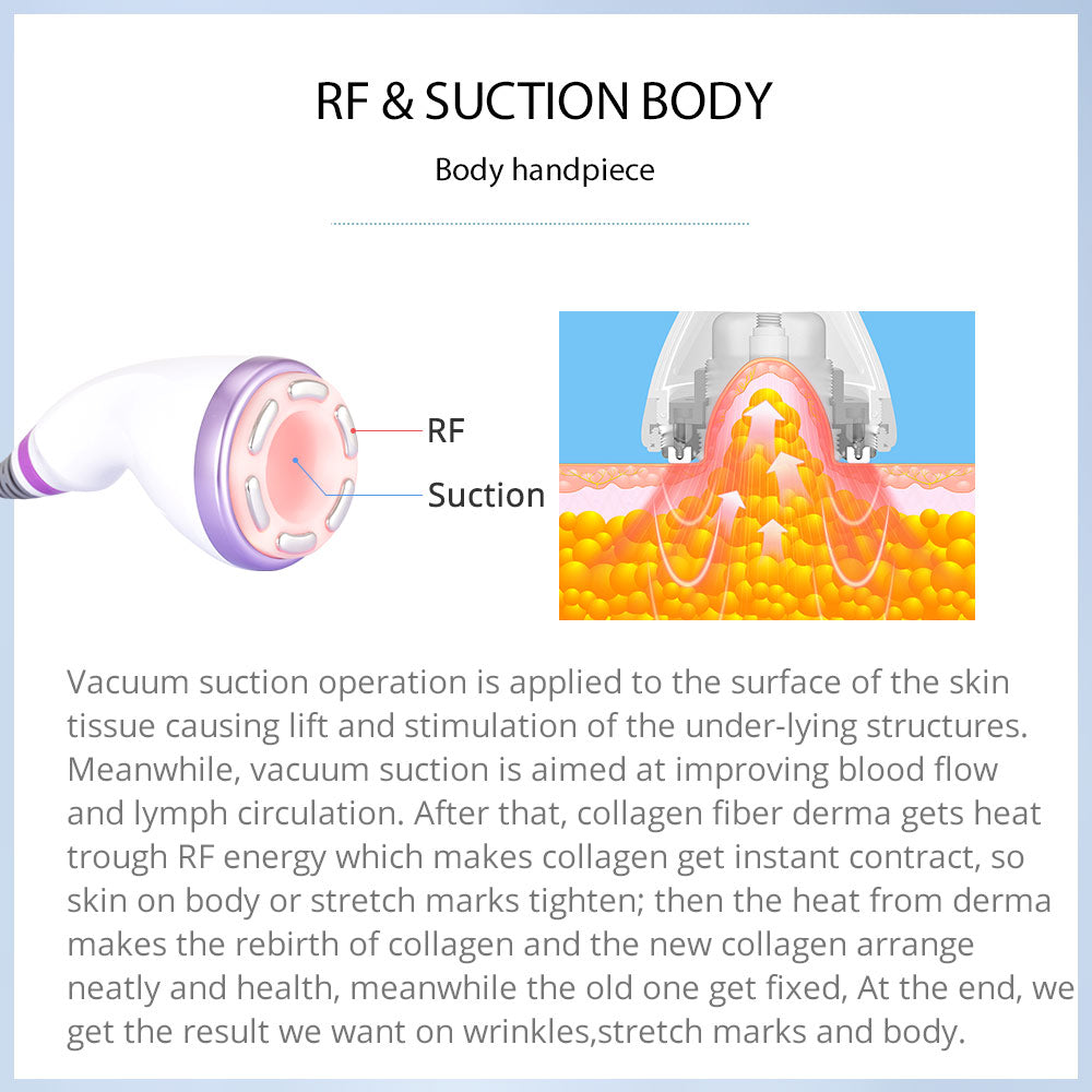 Ultrasonic Cavitation 2.5 Vacuum RF Fat Reduction 30K Skin Tightening Machine