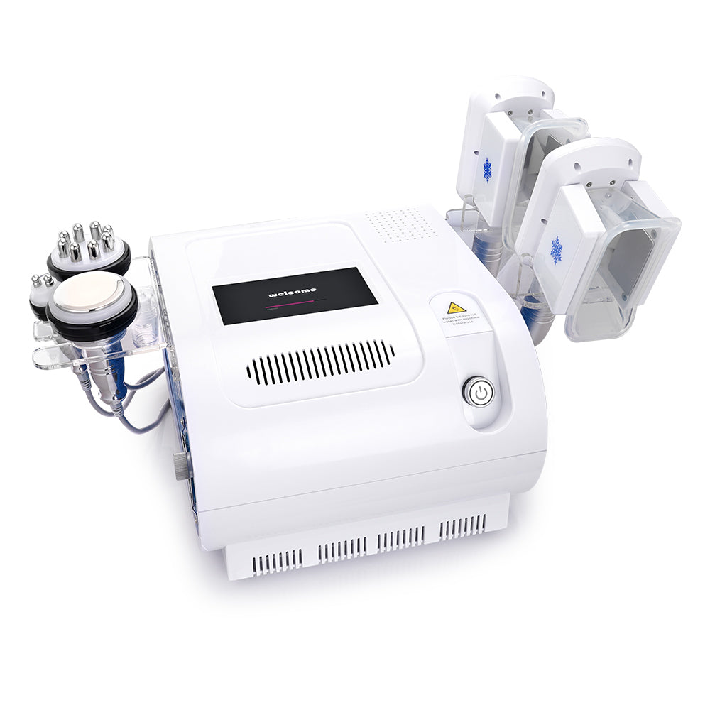 Double Handles Fat Freezing Cooling Systerm Cavitation RF Slimming Machine