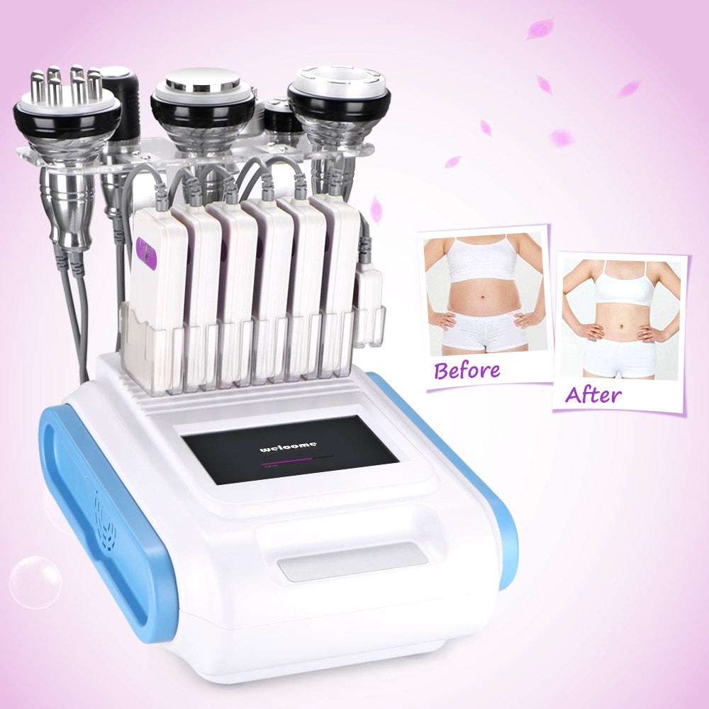 8 IN 1 High Quality Ultrasonic Cavitation Vacuum RF Microcurrent Body Slimming Lipo Laser Machine