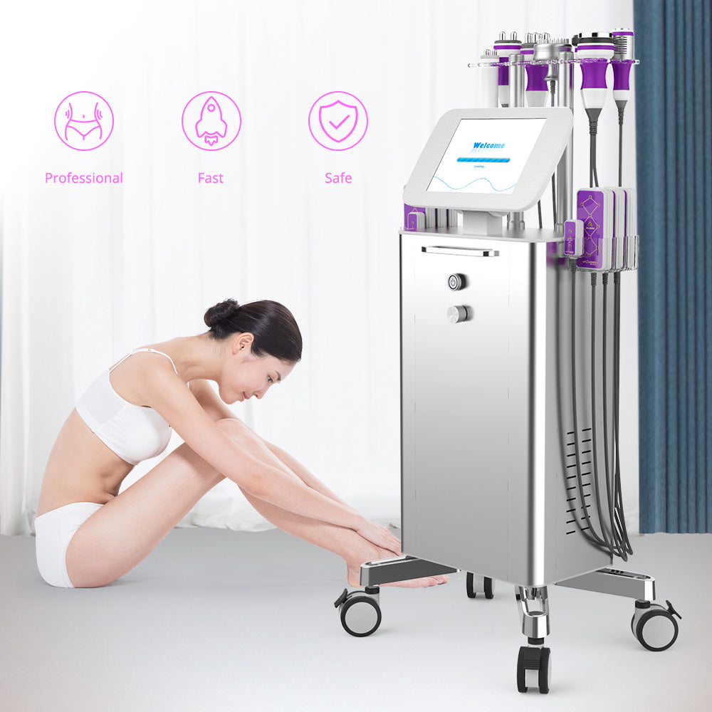 Professional Unoisetion Cavitation 40K RF Vacuum Cold And Hot Lipo Slimming Machine