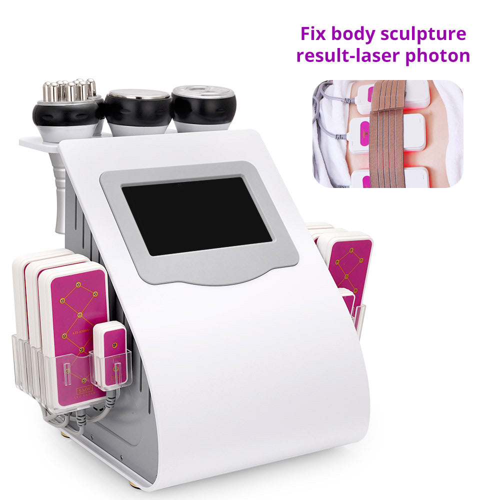 6 In 1 Ultrasonic Cavitation RF Vacuum Lipo Laser Weight Loss Body Slim Machine