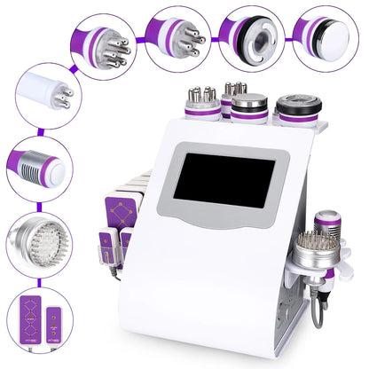 9in1 Ultrasonic Cavitation RF Vacuum Face Tightening Slimming Machine