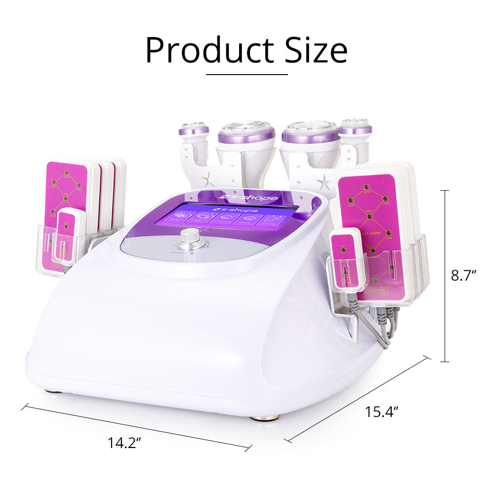 New 30K Cavitation Ultrasonic S Shape EL EMS RF Face Lift Fat Loss 160mw Led Laser Body Shaping Machine