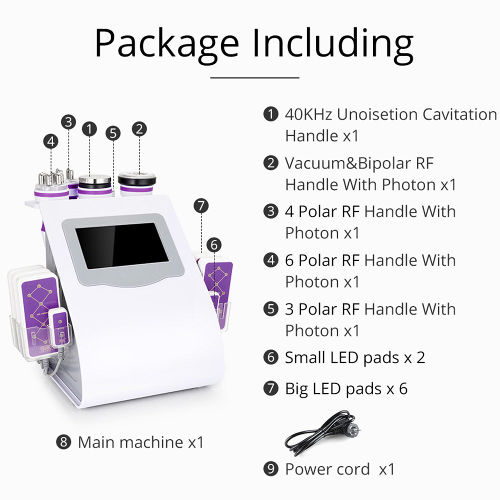 6in1 Ultrasonic Cavitation RF Vacuum Slim Skin Care Lifting Body Slimming Beauty Machine