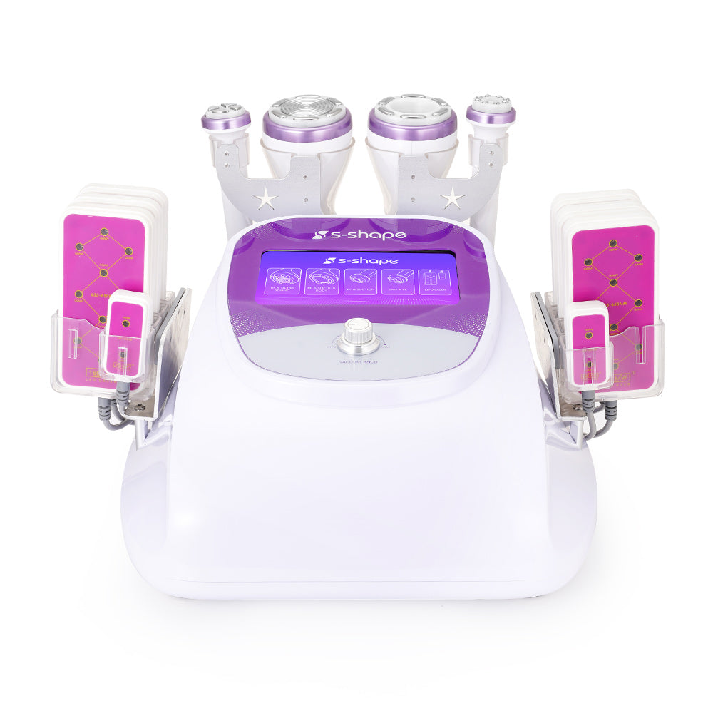 New 30K Cavitation Ultrasonic S Shape EL EMS RF Face Lift Fat Loss 160mw Led Laser Body Shaping Machine