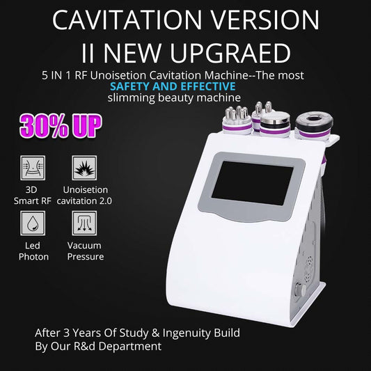 5 In 1 Ultrasonic Cavitation Vacuum RF Body Slimming Skin Lifting Beauty Machine