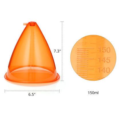 150ML Orange Breast Enhancement Butt Lifting Vacuum Cupping 2PCS Cups