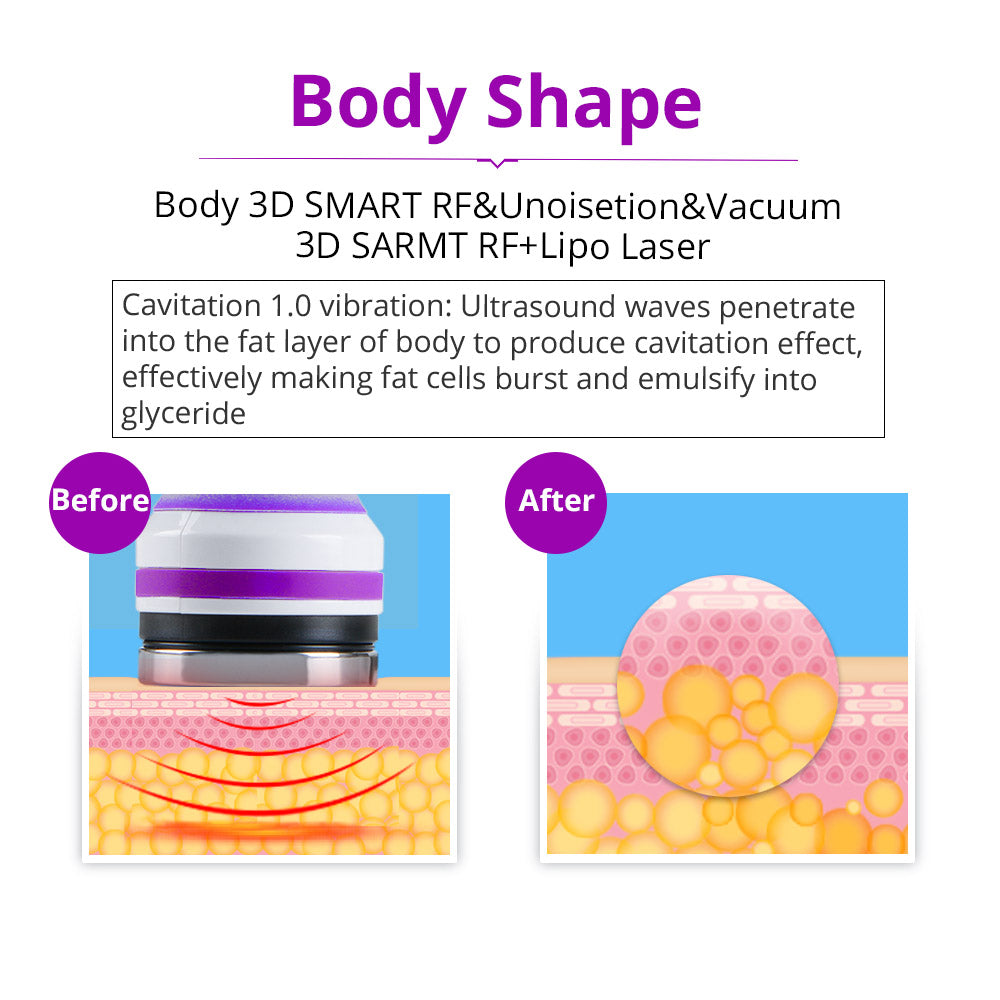 6in1 Ultrasonic Cavitation RF Vacuum Slim Skin Care Lifting Body Slimming Beauty Machine