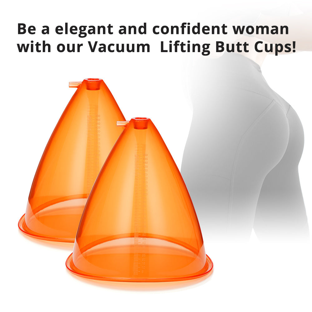 150ML Orange Breast Enhancement Butt Lifting Vacuum Cupping 2PCS Cups